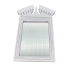 Miroir mural miniature blanc en bois peint avec miroir acrylique