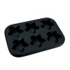 Moule miniature en métal avec six empreintes pour gâteaux en forme d'étoile