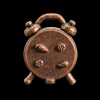 Face arrière du réveil matin miniature bronze en métal