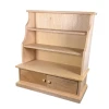 Présentoir miniature en bois brut avec 2 portes – Image 4