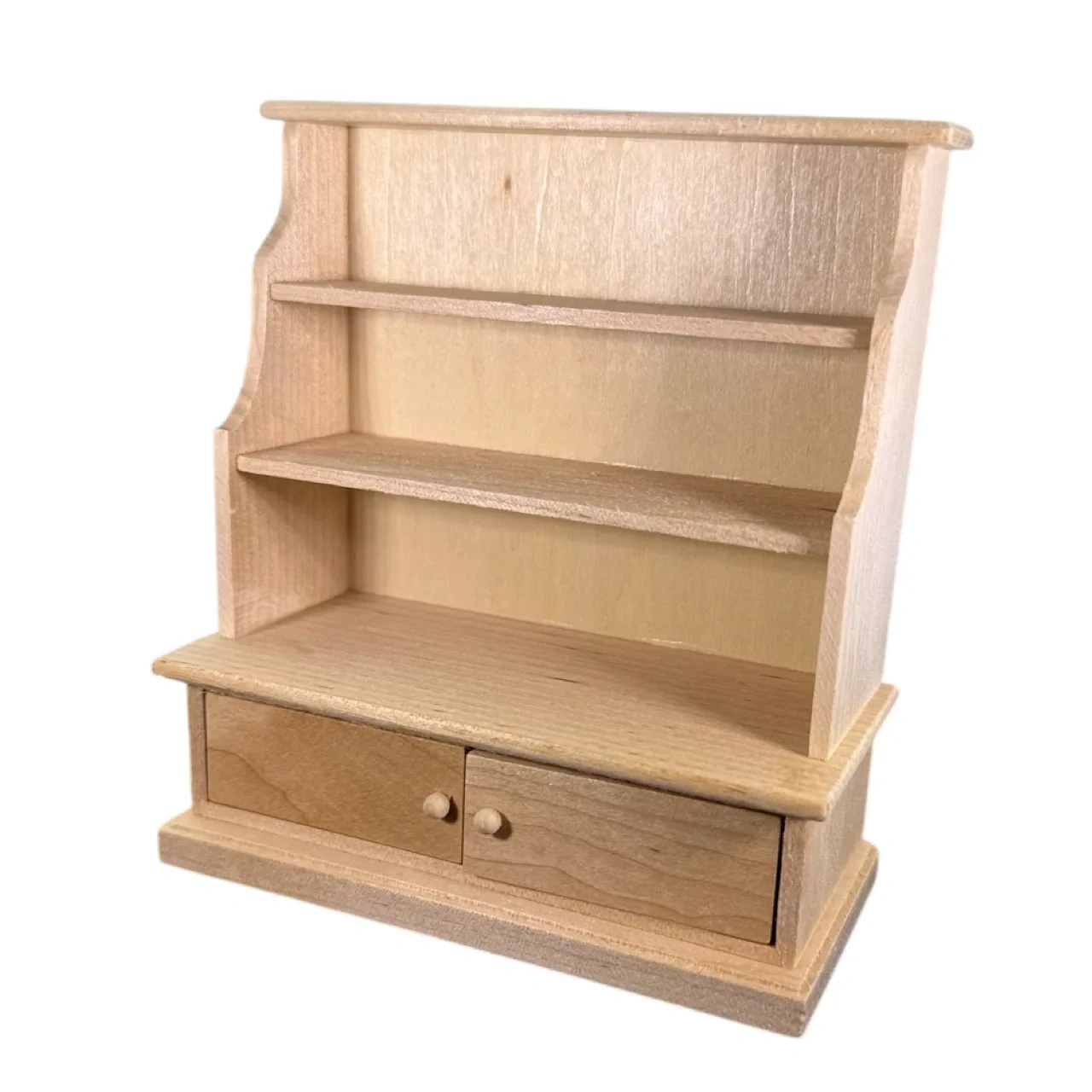 Présentoir miniature en bois brut avec 2 portes – Image 4