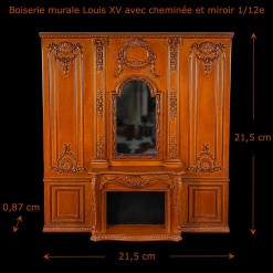 Trumeau miniature Louis XV dimensions 21,5 x 21,5 cm 1/12e