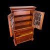 Bibliothèque vitrine miniature portes ouvertes 1/12e