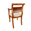 Vue arrière du fauteuil miniature style Empire 1/12e
