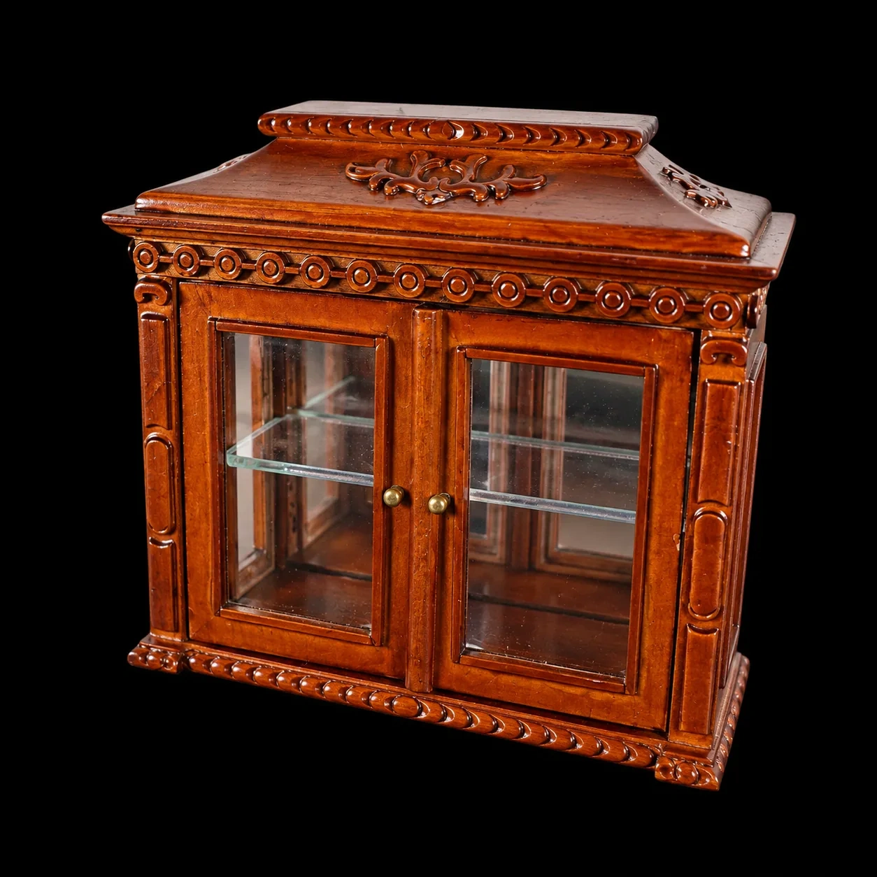 Partie vitrée miniature en bois sculpté 1/12e