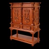 Cabinet de curiosités miniature en bois vue de côté 1/12e