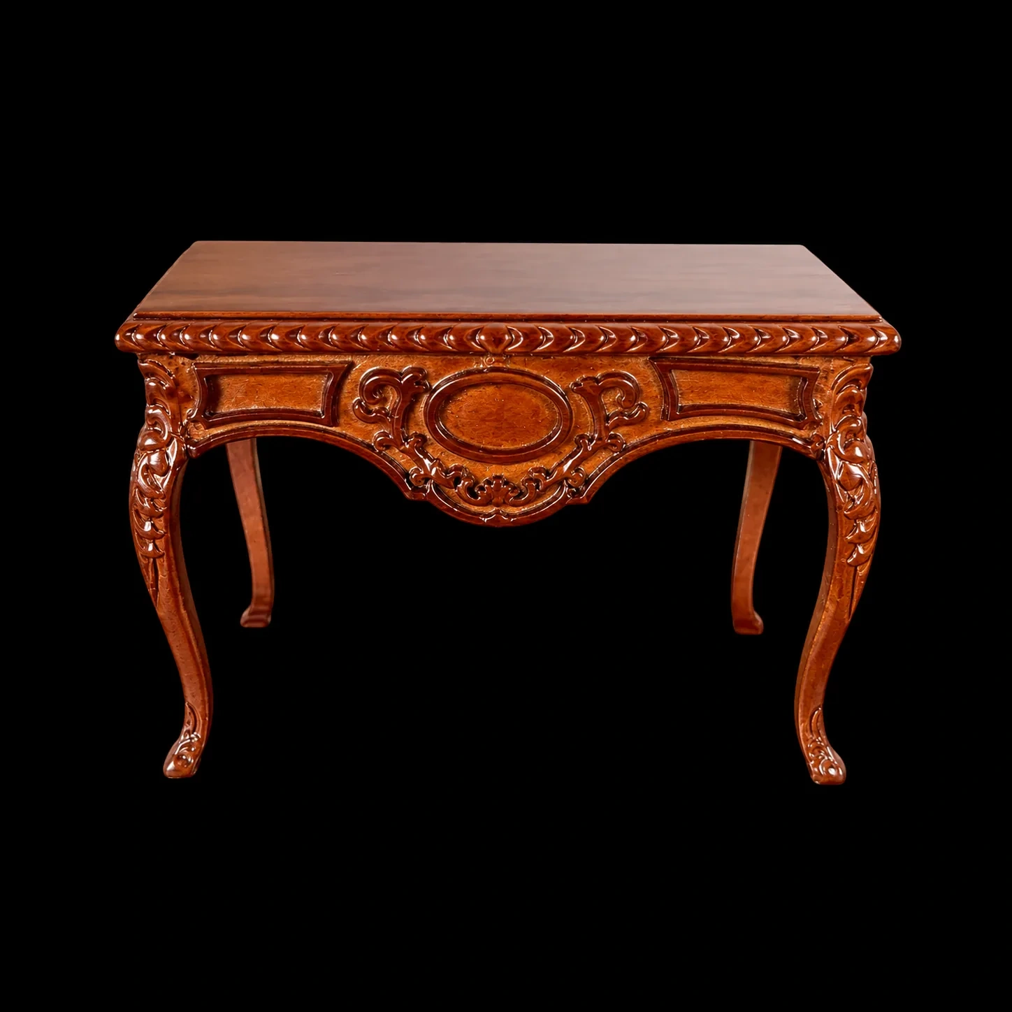 Console miniature sculptée sur fond noir 1/12e