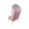 Fauteuil bergère miniature rose vue arrière 1/12e