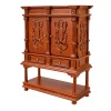 Cabinet de curiosités miniature en bois vue de côté sur fond blanc 1/12e